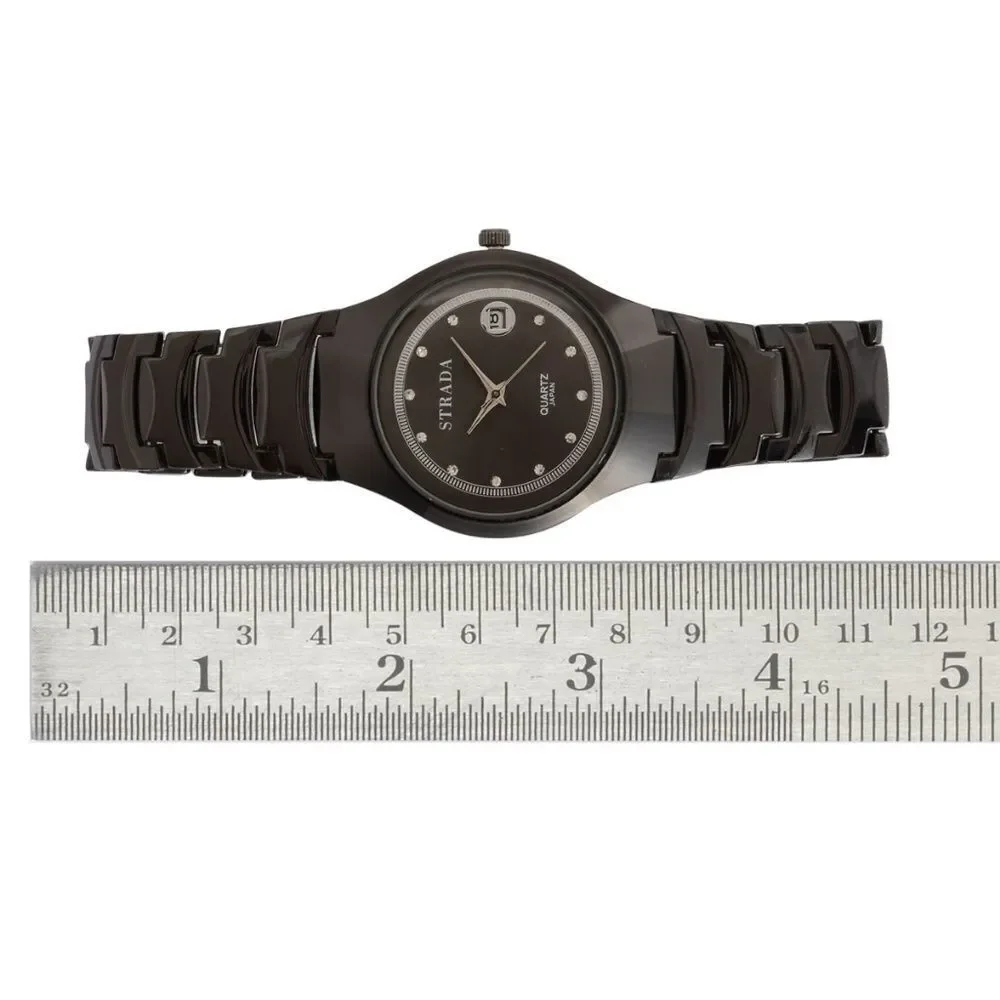 STRADA Date Watch Black Band